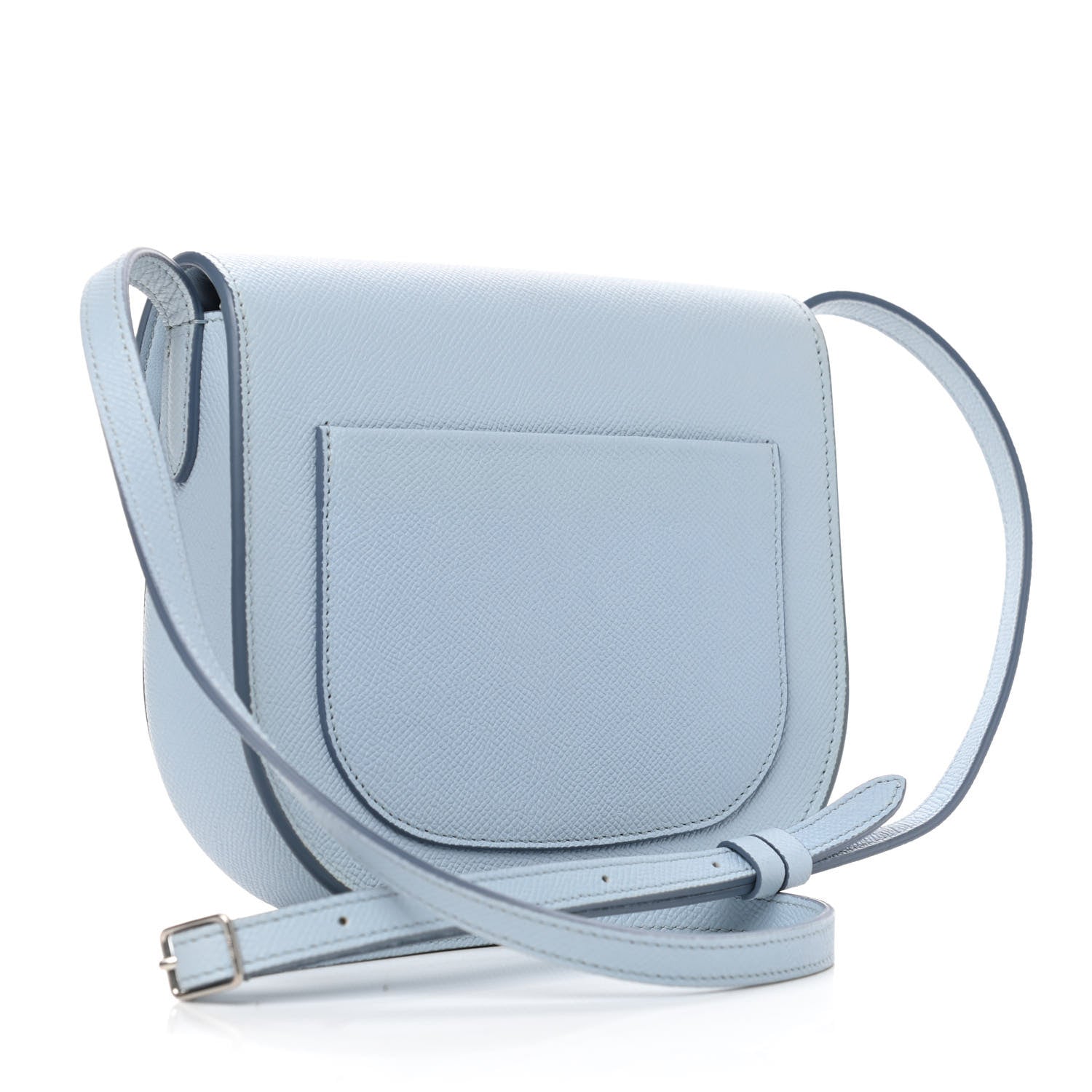 Celine Grained Calfskin Small Trotteur Pale Blue 2 of 4