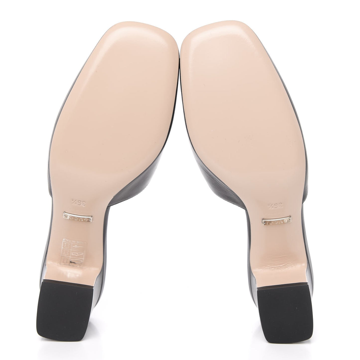 Malaga Kid Crystal Square G Madelyn Mules 36.5 Black