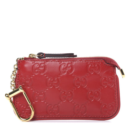 Gucci Guccissima Key Case Hibiscus Red 1 of 7