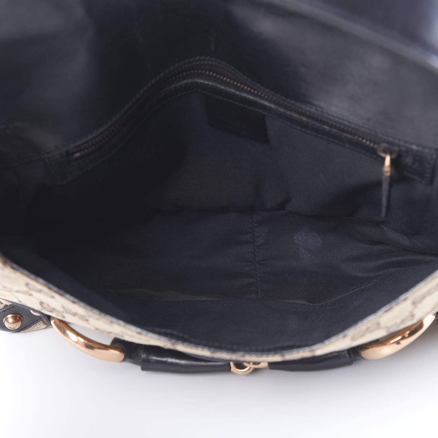 Gucci Monogram Horsebit Web Flap Bag Brown Purple 4 of 15