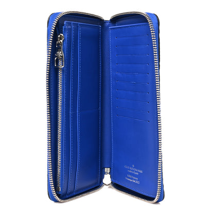 Louis Vuitton LOUIS VUITTON Taurillon Illusion Zippy Vertical Wallet Bleu Rose 5 of 6