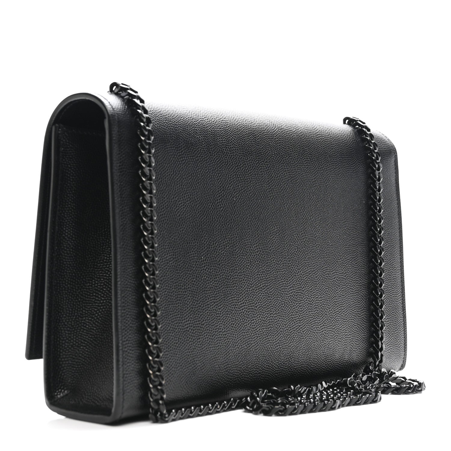 Saint Laurent Grain De Poudre Medium Classic Monogram Monochrome Kate Satchel Black 4 of 13