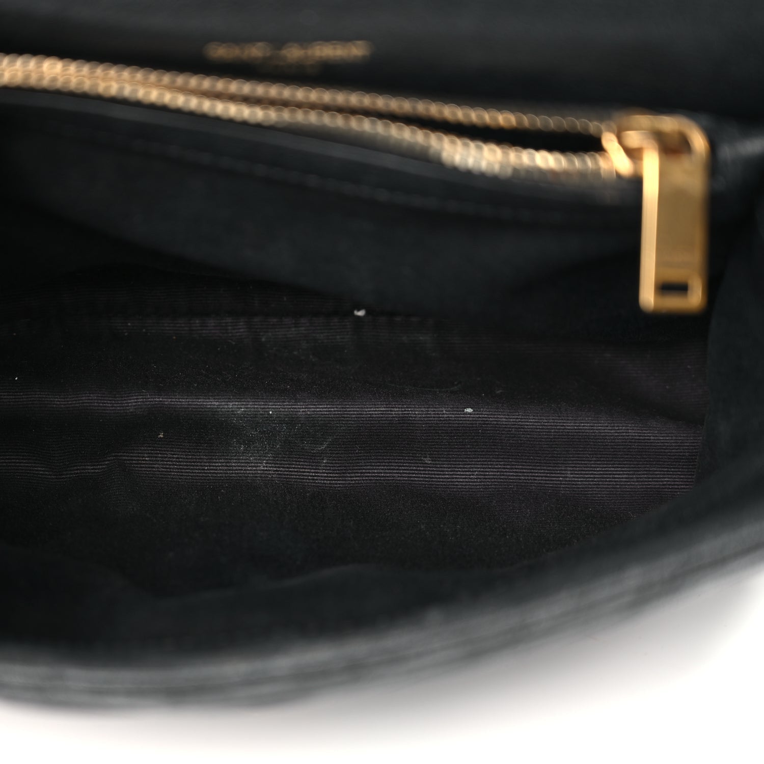 Saint Laurent Sheepskin Matelasse Chevron Monogram Medium College Bag Black 4 of 11