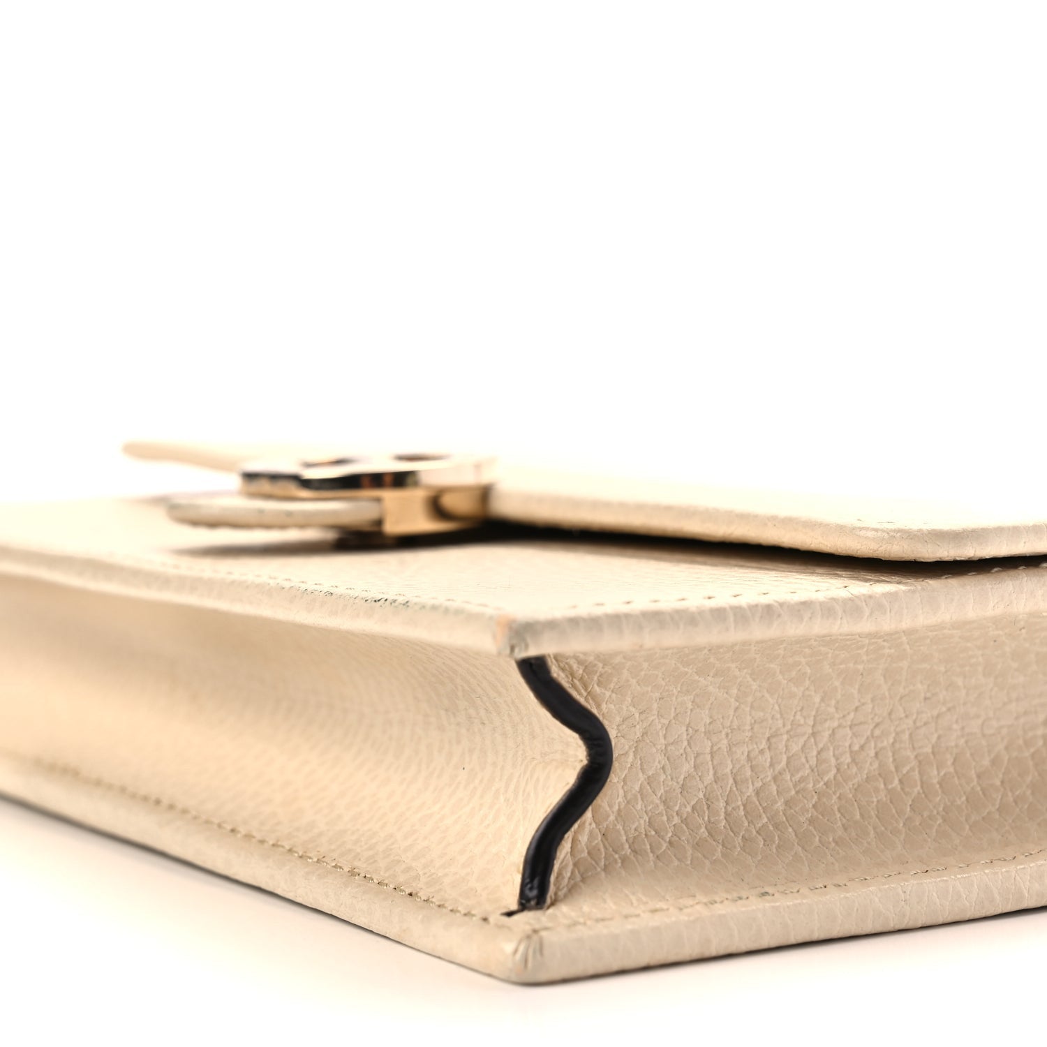 Gucci Dollar Calfskin Interlocking G Chain Wallet Ivoire 4 of 10