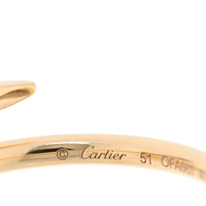 Cartier 18K Yellow Gold Small Juste Un Clou Ring 51 5.75 4 of 6