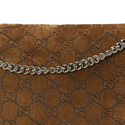 Gucci Suede GG Embossed Large Dionysus Shoulder Bag  Pepper Brown 6 of 8
