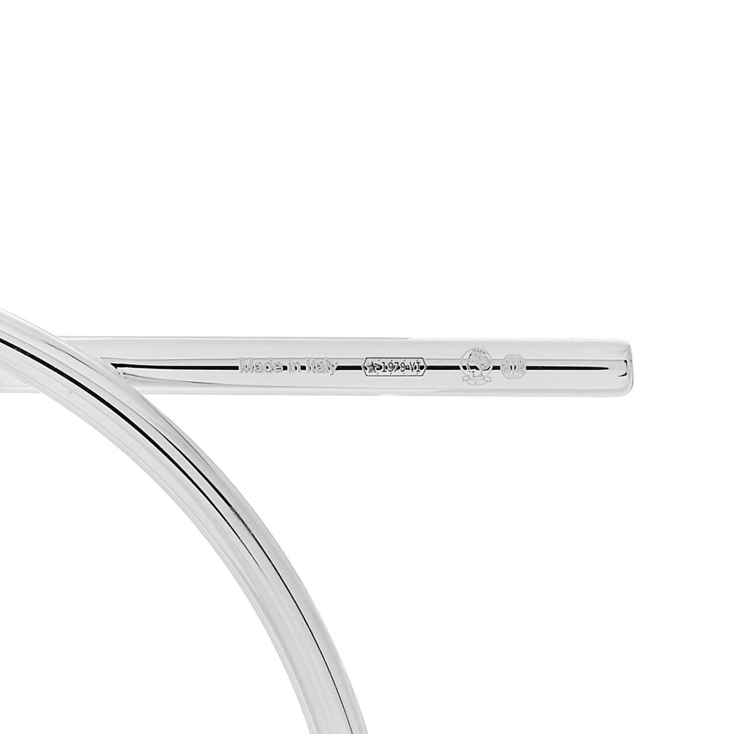 Hermes Sterling Silver MM Loop Earrings 5 of 6