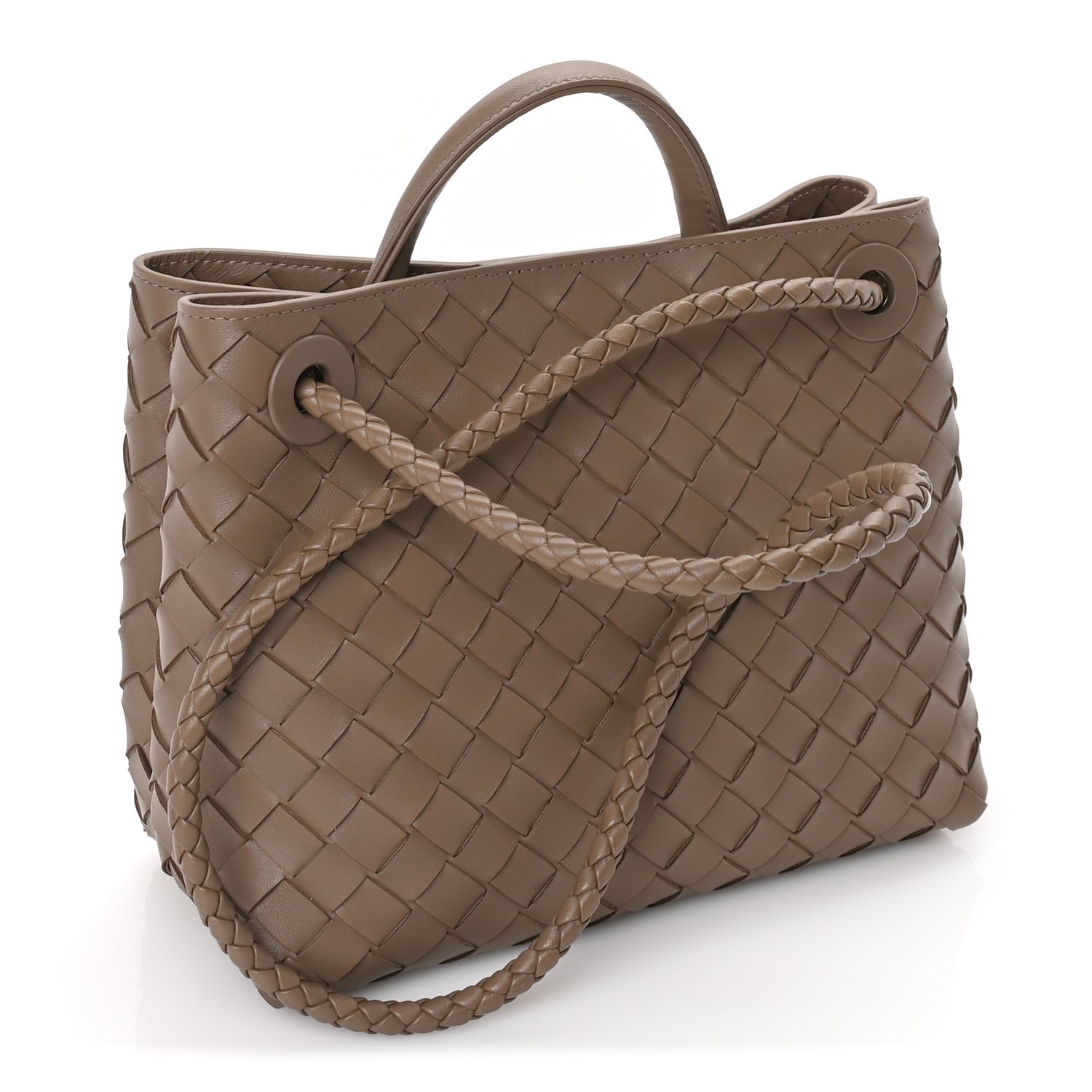Bottega Veneta Nappa Intrecciato Small Andiamo Shoulder Bag Pinecone 2 of 8