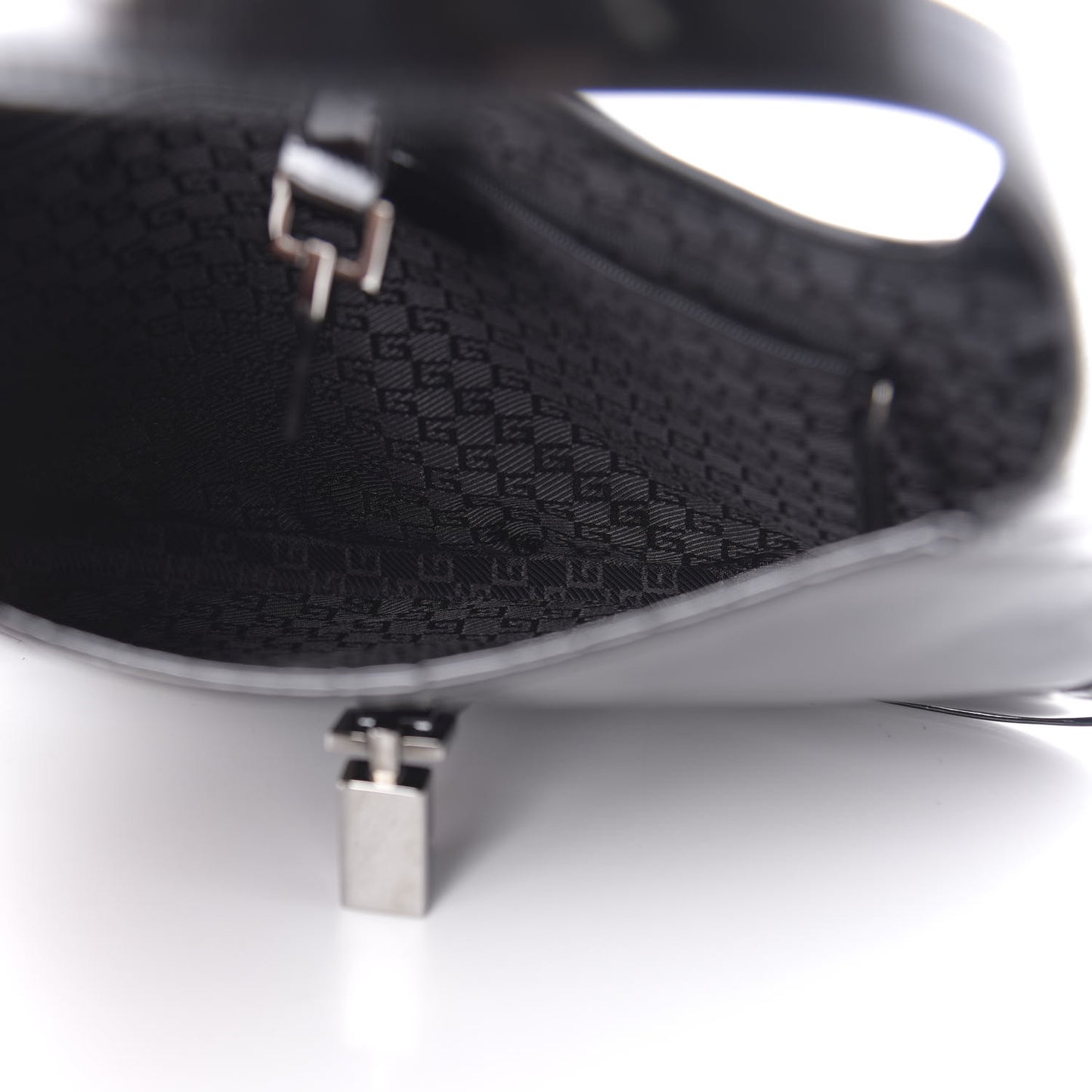 Patent Small Jackie O Hobo Black