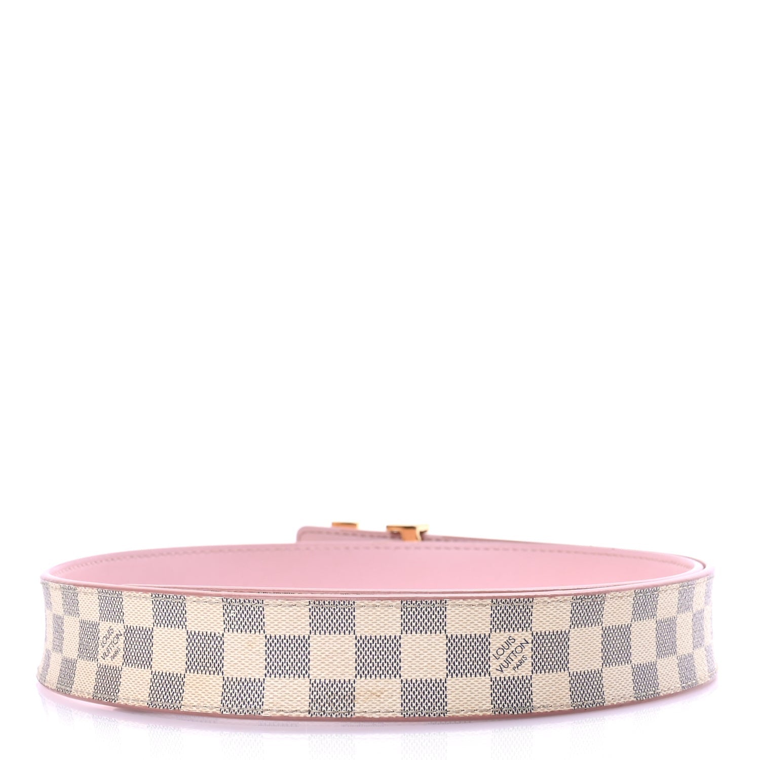 Louis Vuitton Damier Azur 30mm LV Initiales Reversible Belt 80 32 Pink 2 of 6