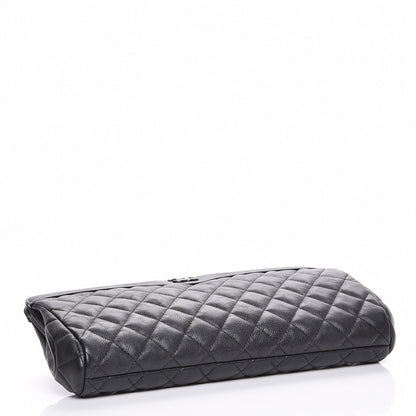 Chanel Crumpled Calfskin Quilted Clutch So Black 4 of 7