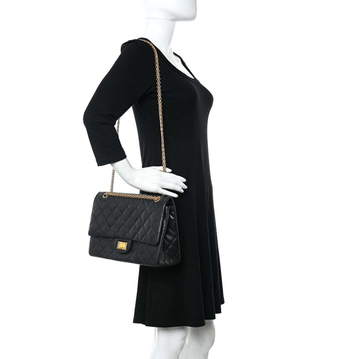 Caviar Quilted 2.55 Reissue 227 Flap Black