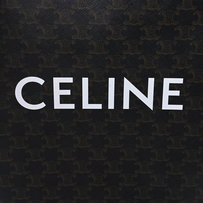 Celine Triomphe Canvas Calfskin Small Vertical Cabas Tan 6 of 8