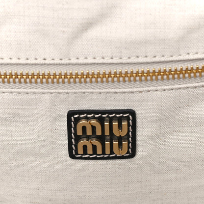 Miu Miu Nappa Large Ivy Tote Bag  Black 5 of 7