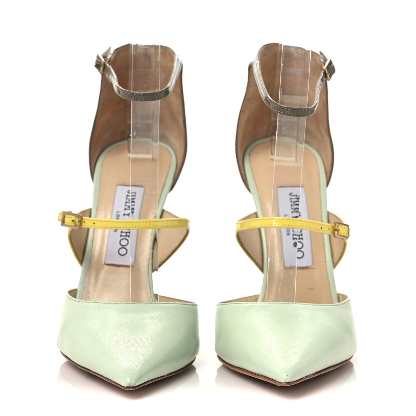 Kid Patent Typhoon Ankle Strap Pumps 38 Lime