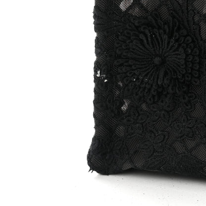 Christian Dior Embroidered 3D Macrame D-Lace Butterfly Medium Book Tote Black Multicolor 12 of 12