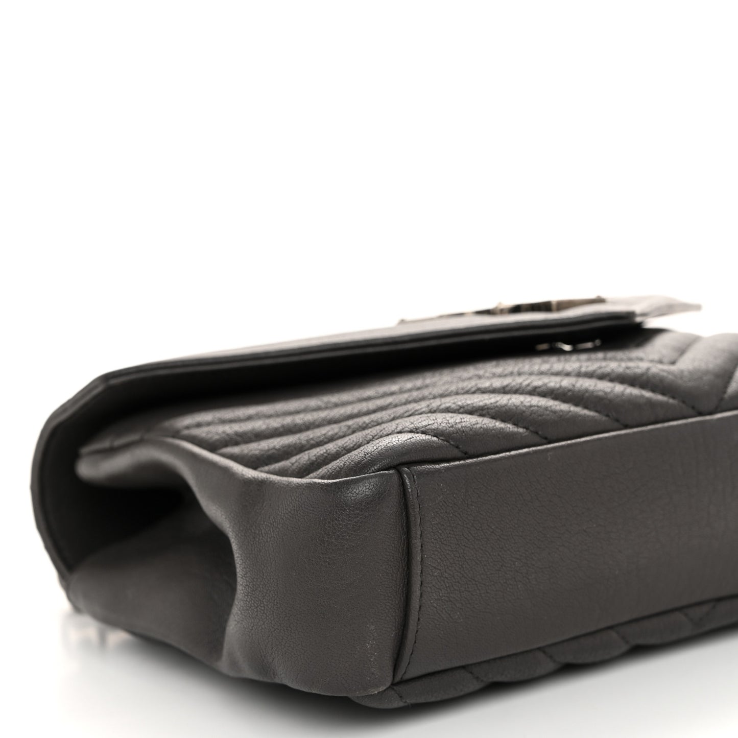 Sheepskin Matelasse Chevron Monogram Medium College Bag