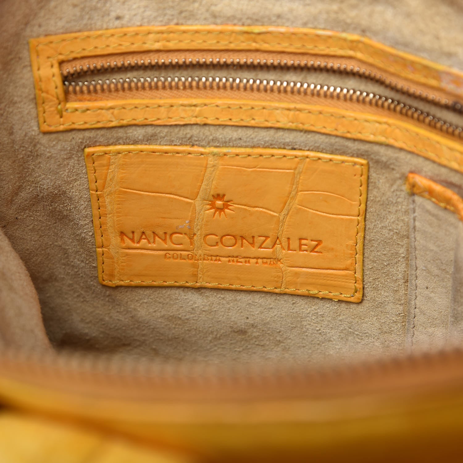 Nancy Gonzalez Crocodile Mini Cristina Satchel Yellow 8 of 13