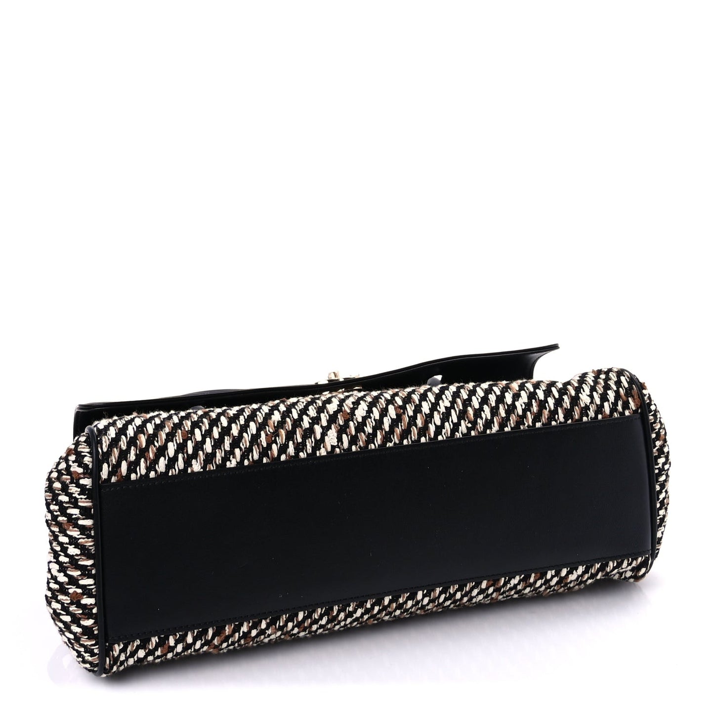 Calfskin Tweed Urban Essentials Small Shopping Bag Black