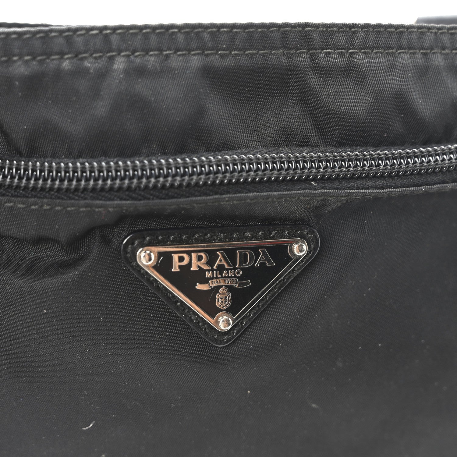Prada Tessuto Nylon Flat Messenger Bag Black 6 of 7