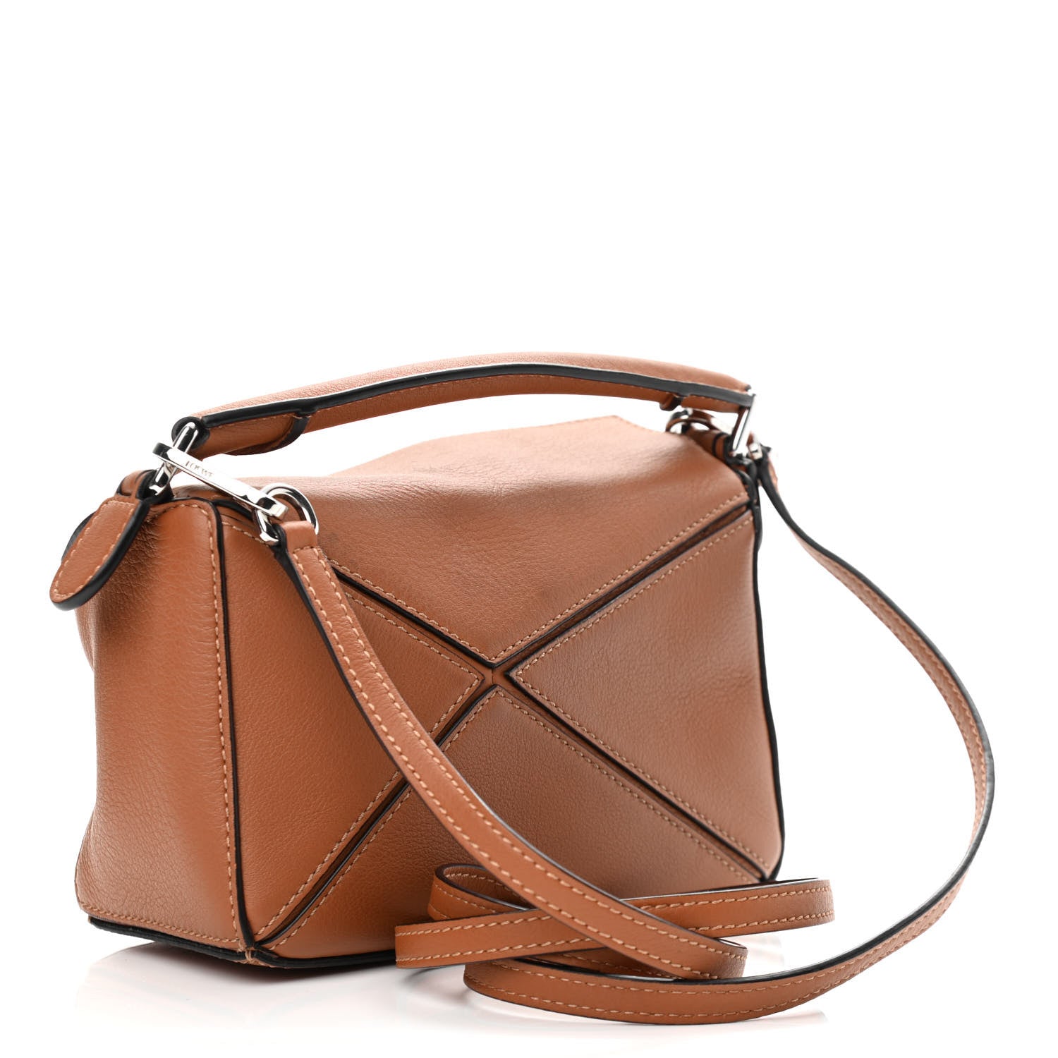 Loewe Calfskin Mini Puzzle Bag Tan 2 of 13