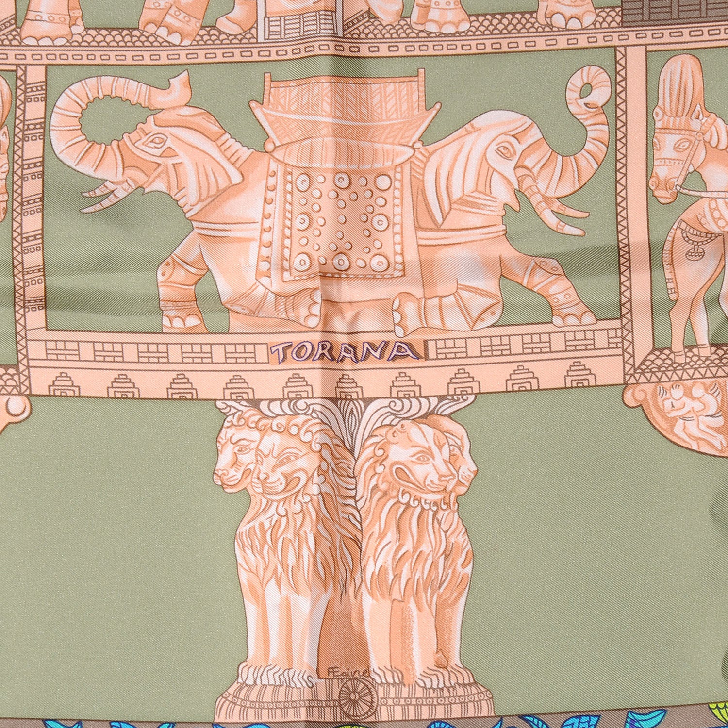 Hermes Silk Torana Scarf 90 4 of 5