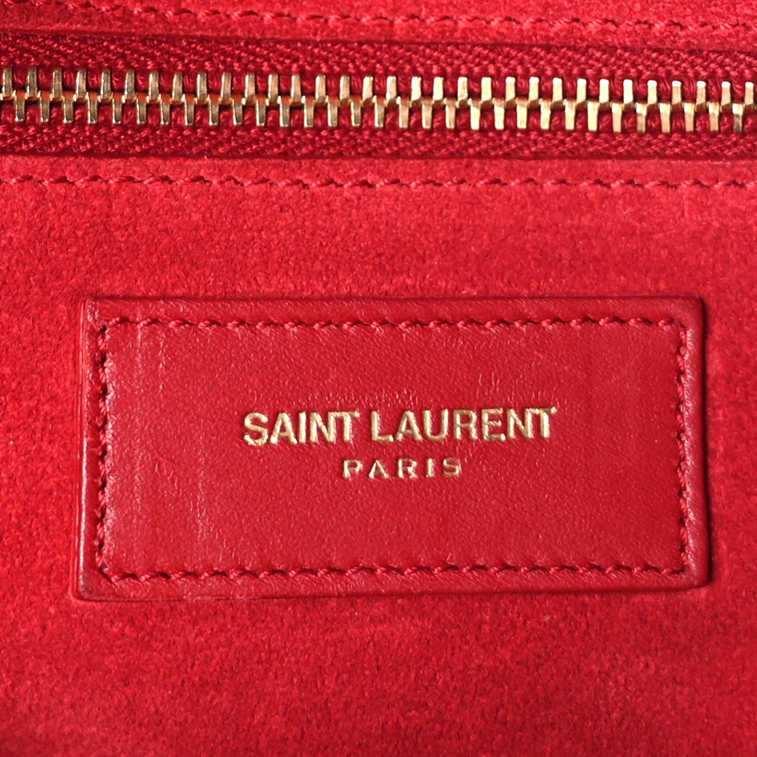 Saint Laurent Calfskin Classic Duffle 12 Bag Red 5 of 7