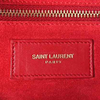 Saint Laurent Calfskin Classic Duffle 12 Bag Red 5 of 7