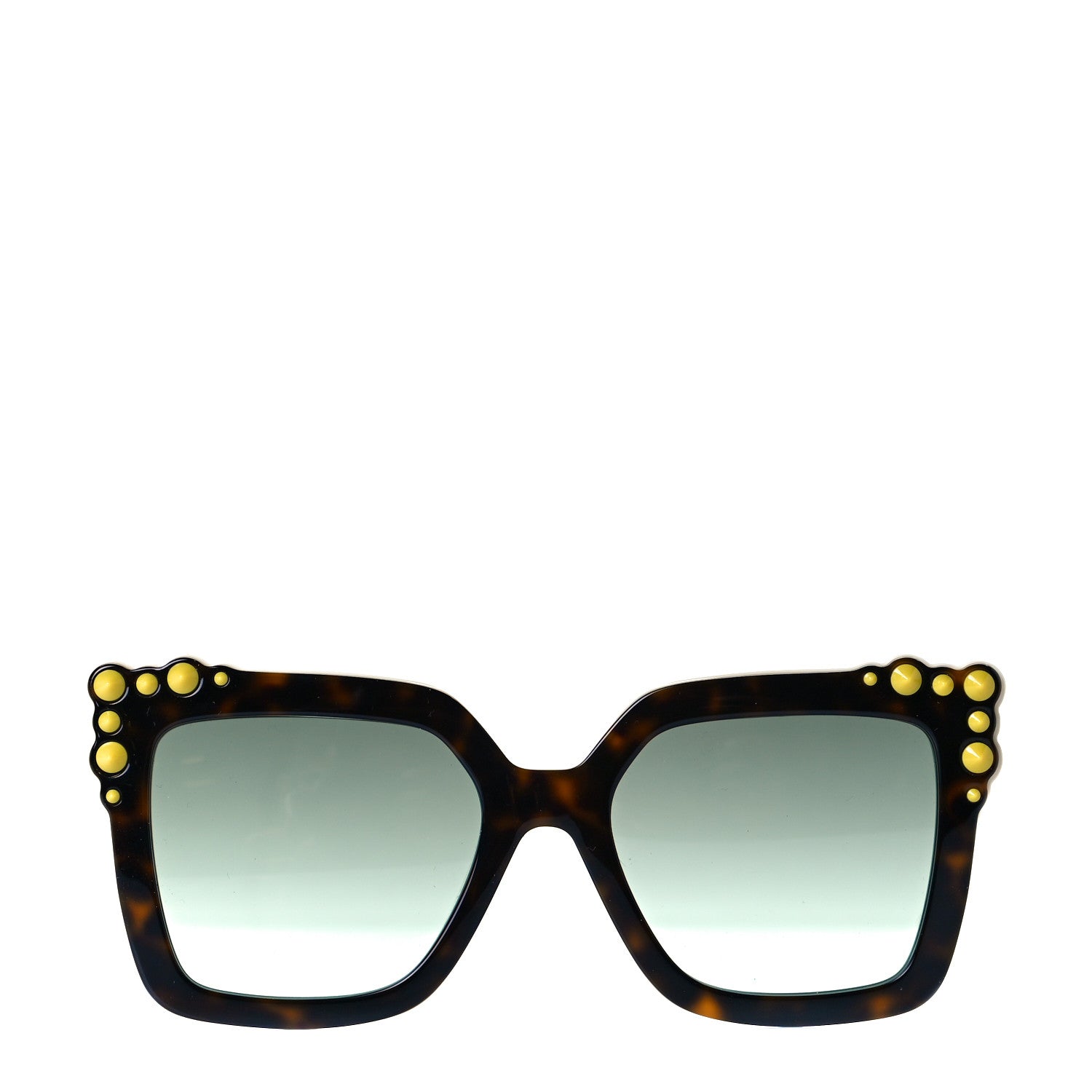 Fendi Studded Square Cat Eye Sunglasses FF 0260/S Havana 2 of 6
