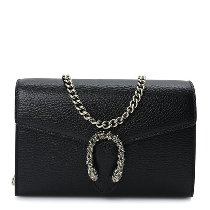 Gucci Calfskin Mini Dionysus Chain Wallet Black 1 of 8