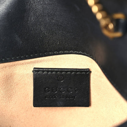 Gucci Calfskin Matelasse Super Mini GG Marmont Shoulder Bag  Black 5 of 8