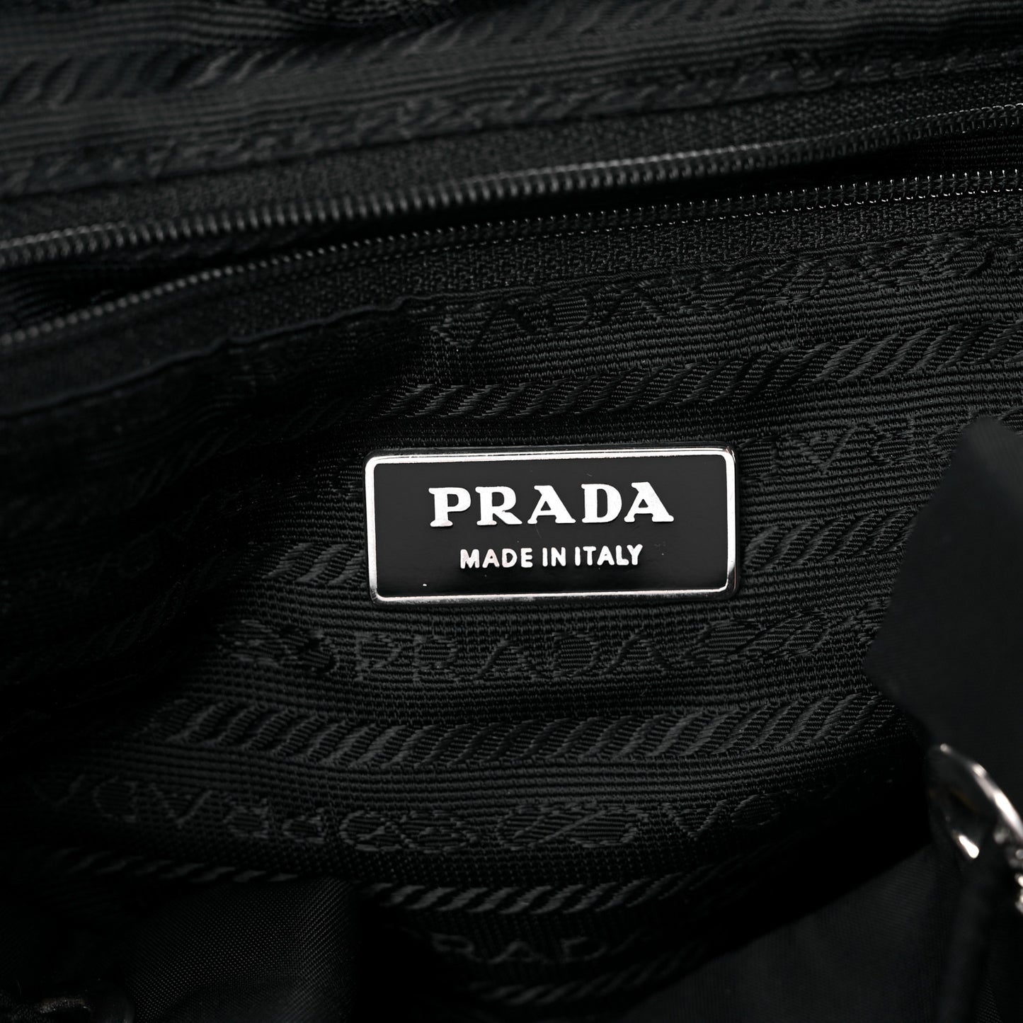 Tessuto Nylon Calfskin Medium Backpack Black