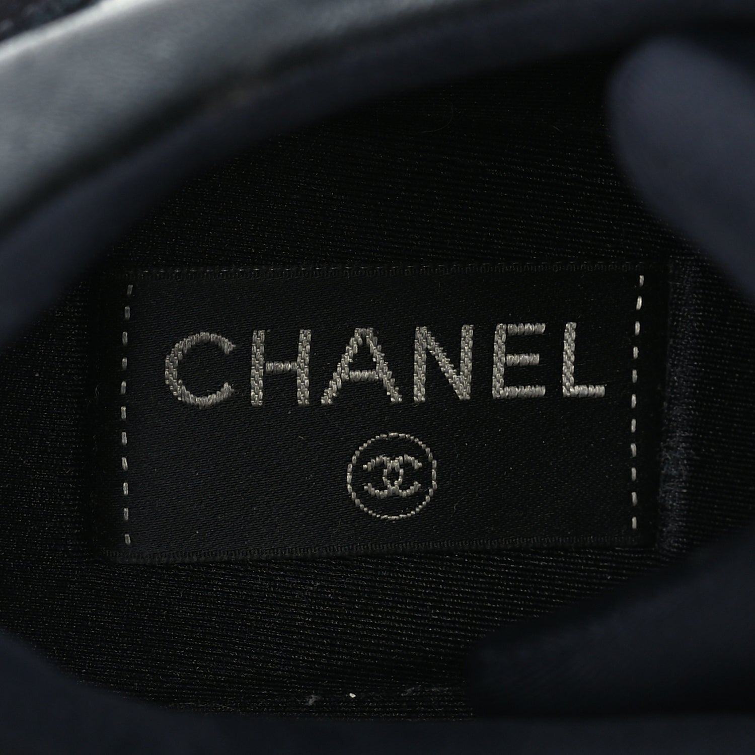 Chanel Toile Suede Calfskin CC Mens Sneakers 41  Black 7 of 8