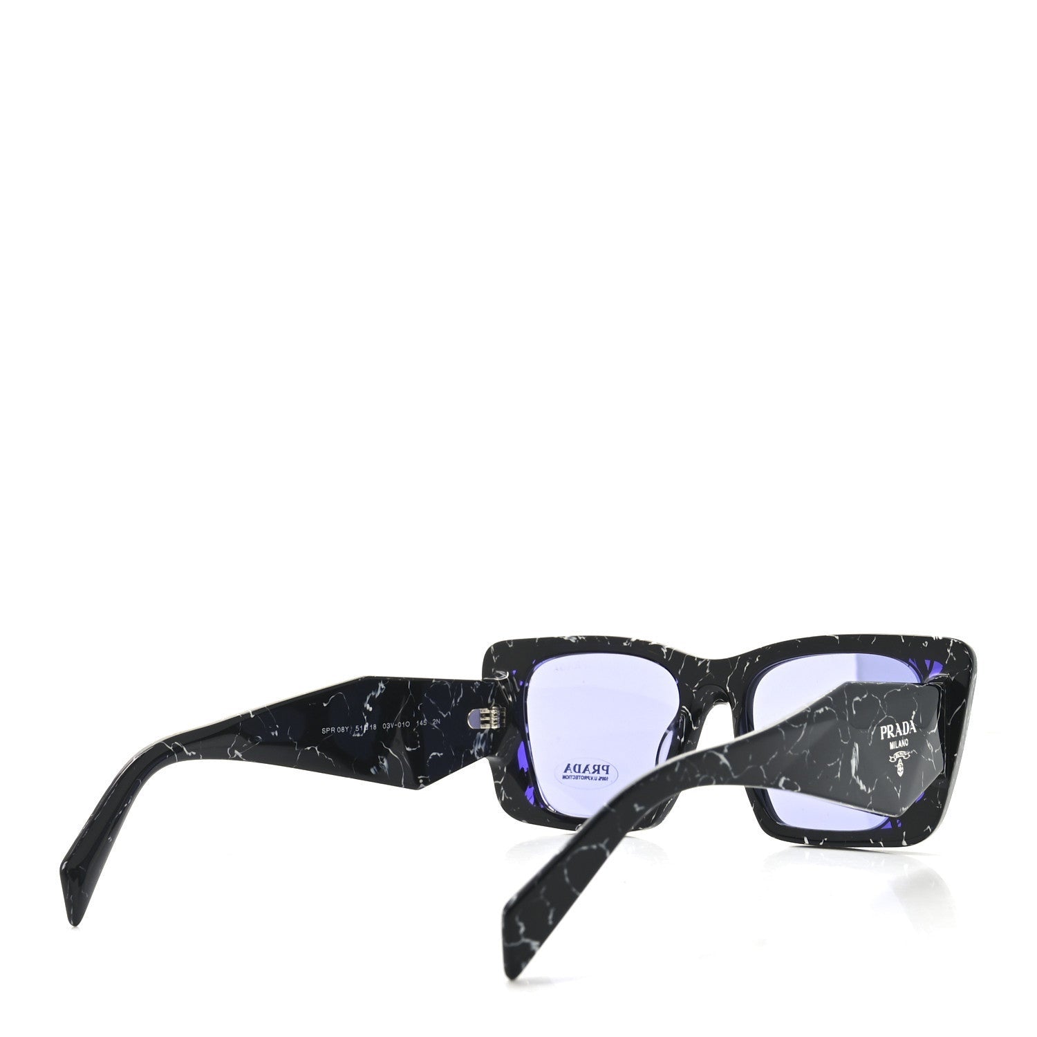 Prada Acetate Symbole Sunglasses SPR 08Y Havana Black White 4 of 7
