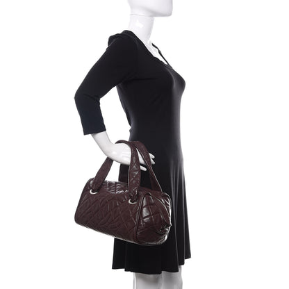 Chanel Caviar Quilted CC Timeless Bowler Burgundy 2 of 16