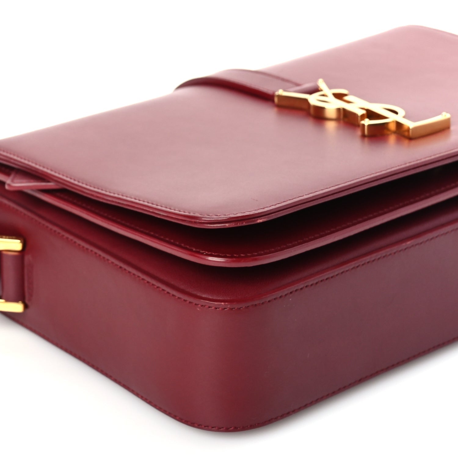 Saint Laurent Calfskin Medium Classic Monogram Universite Bag  Oxblood 7 of 8