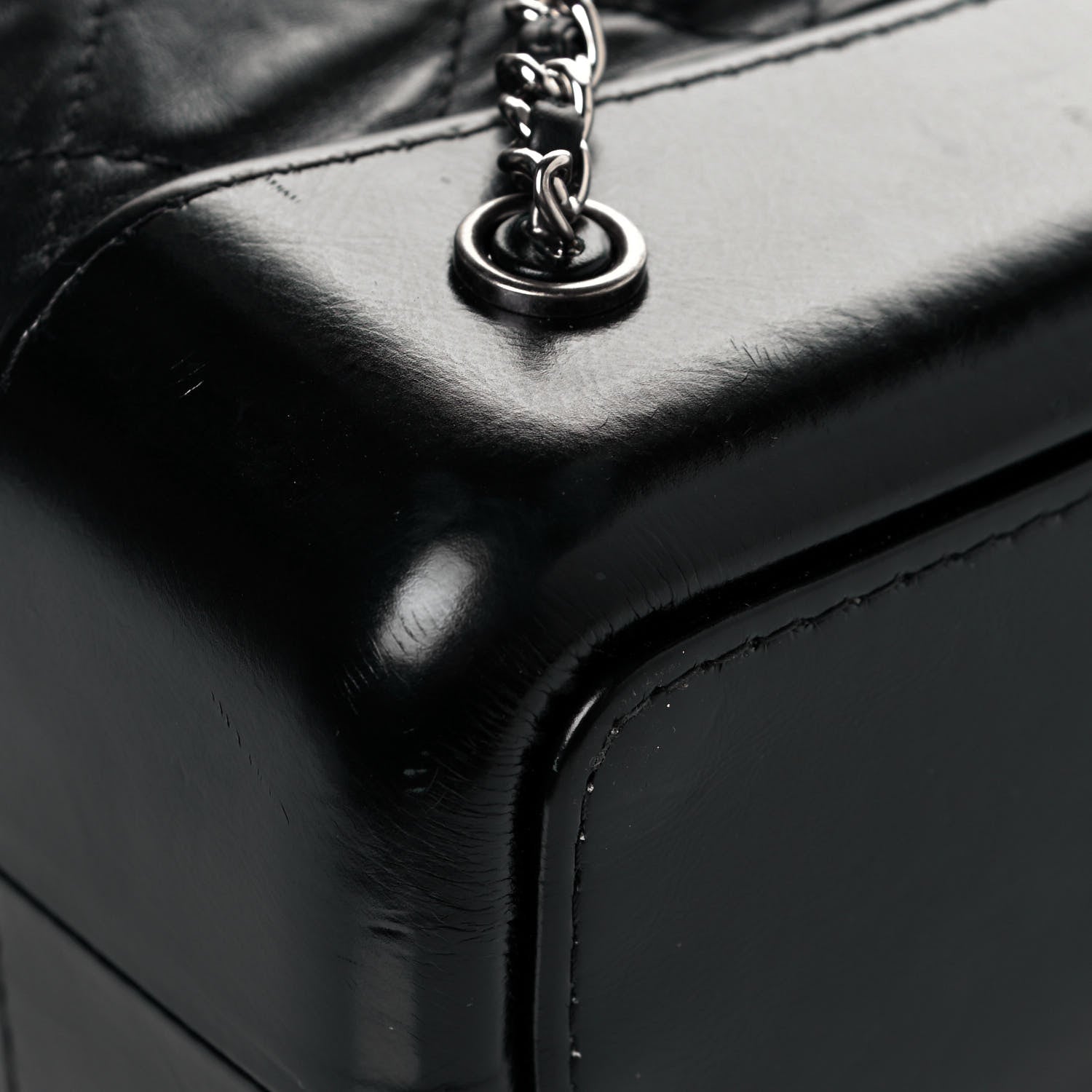 Chanel Aged Calfskin Quilted Gabrielle Backpack Black 11 of 18