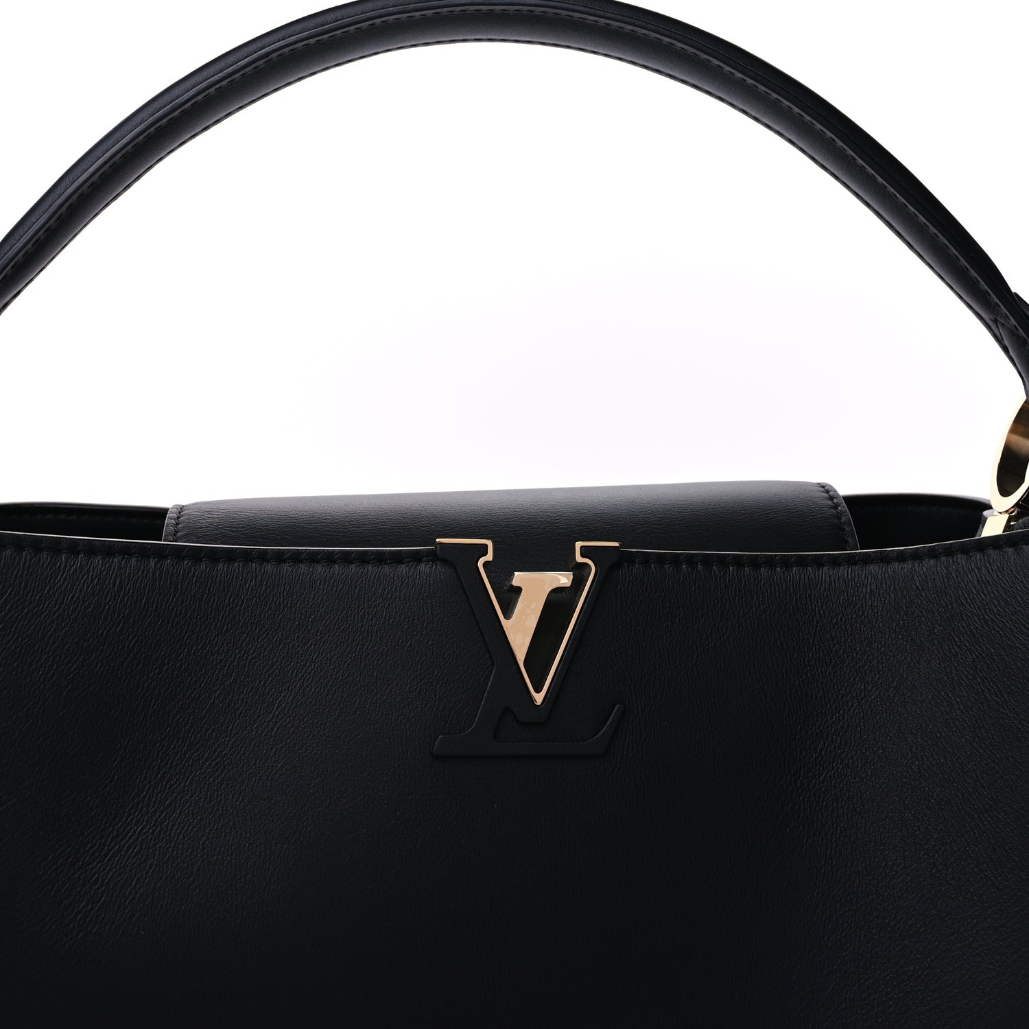 Louis Vuitton Smooth Calfskin Capucines GM Souple  Black 6 of 8