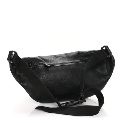 Louis Vuitton Calfskin Monogram Shadow Discovery Bumbag PM Black 2 of 8