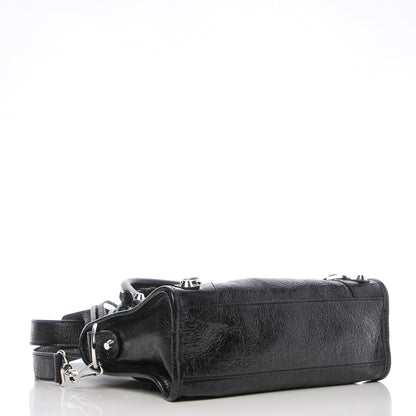 Balenciaga Agneau Classic Silver Hardware Mini City Black 4 of 7