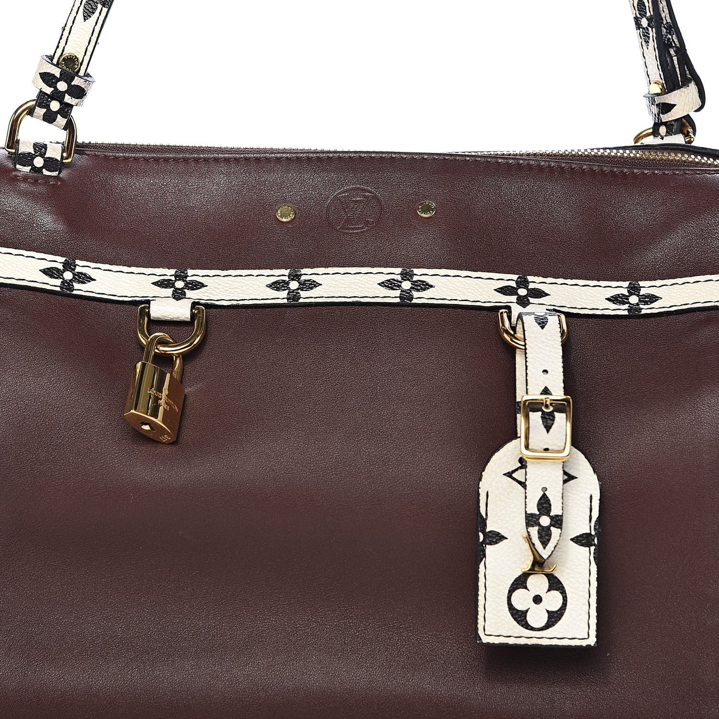Calfskin Colored Monogram Speedy Amazon MM Chocolat White