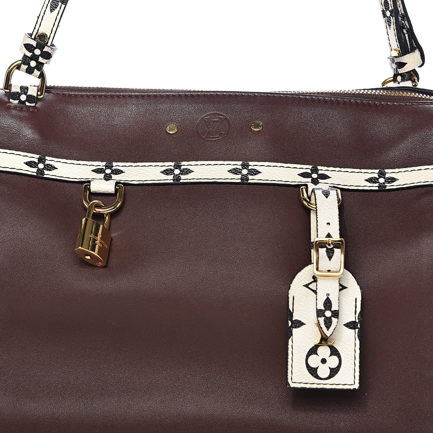Louis Vuitton Calfskin Colored Monogram Speedy Amazon MM Chocolat White 10 of 10
