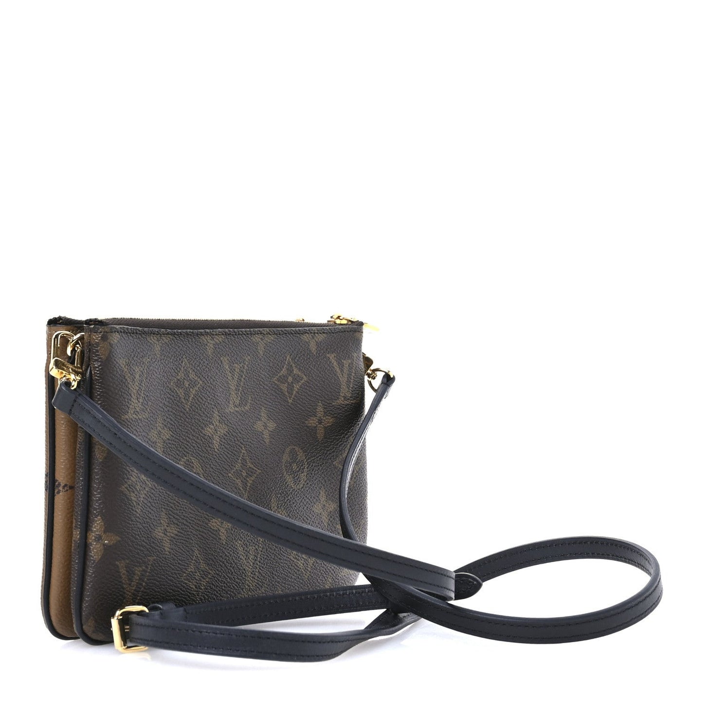 Reverse Monogram Giant Double Zip Pochette