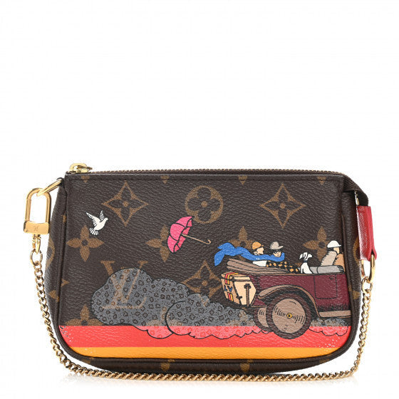 Damier Ebene 2015 Christmas Animation Mini Pochette Accessories