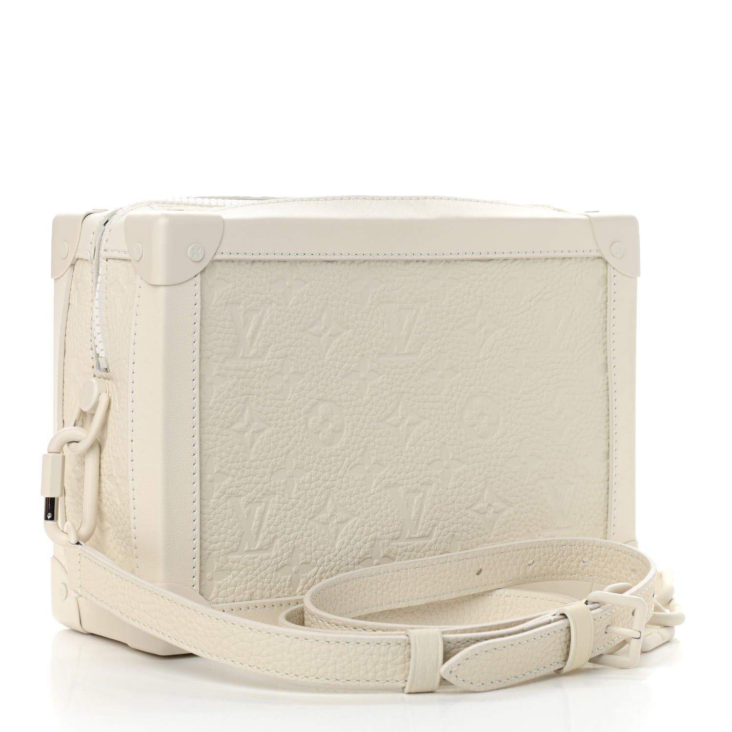Louis Vuitton Taurillon Monogram Solar Ray Soft Trunk Powder White 3 of 11