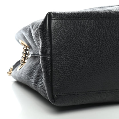 Gucci Pebbled Calfskin Medium Soho Chain Shoulder Bag Black 8 of 9