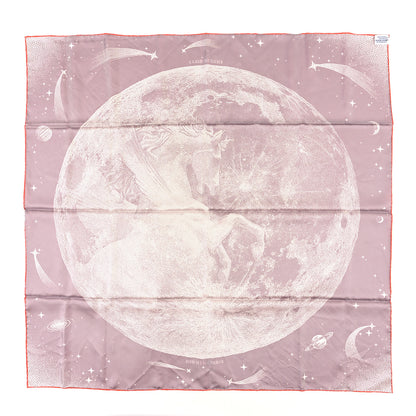 Hermes Silk Double Face Clair De Lune Scarf 90 Orange Gris White 4 of 4