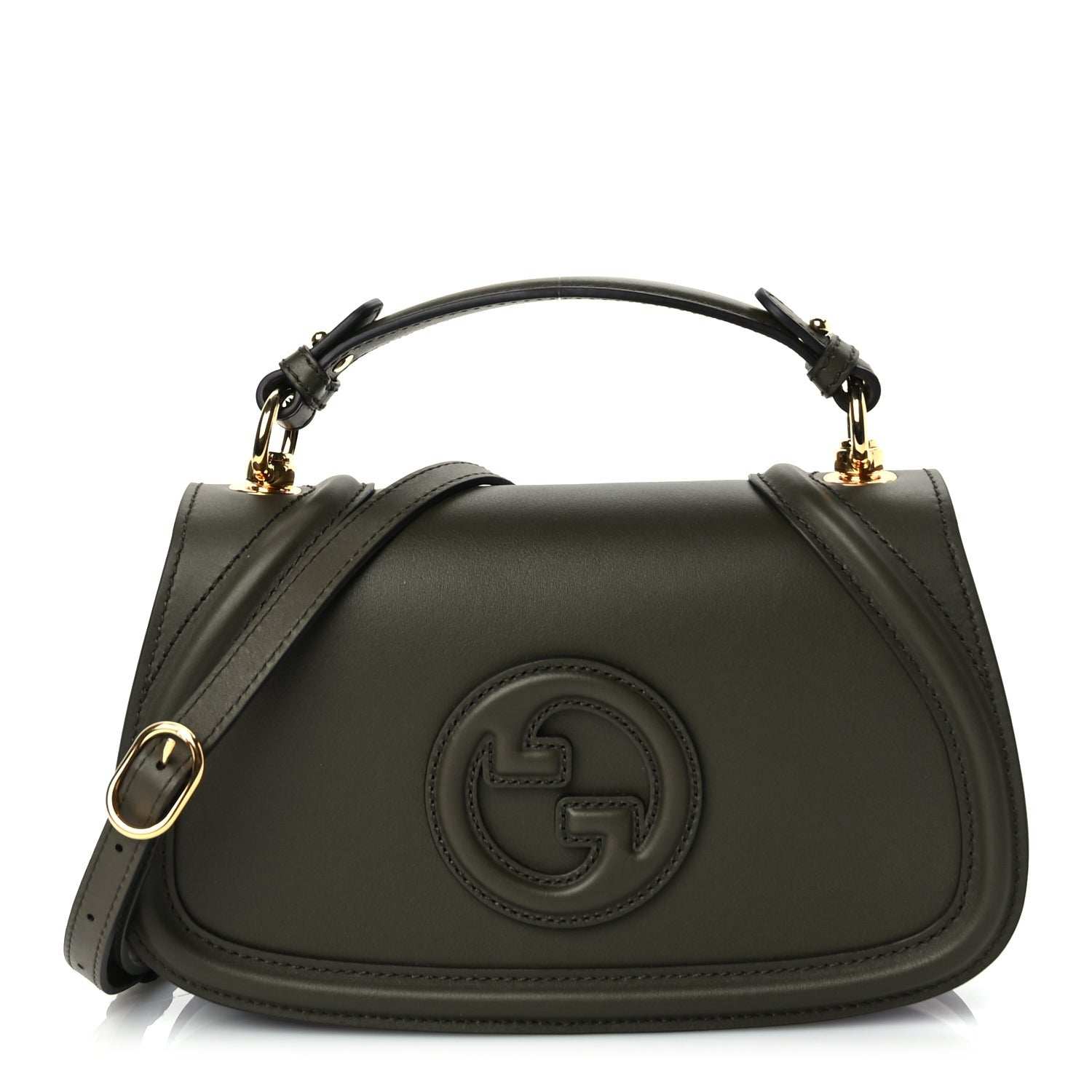 Gucci Roxy Calfskin Medium Blondie Top Handle Bag Green 1 of 8