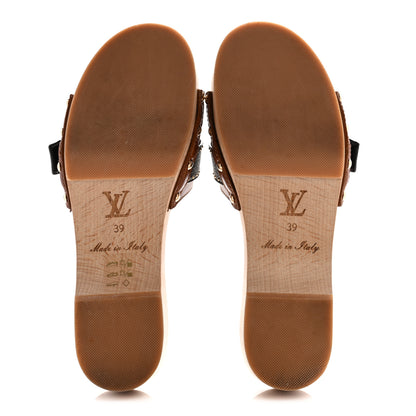 Louis Vuitton Calfskin Monogram Cottage Mule 39 Cognac 7 of 10