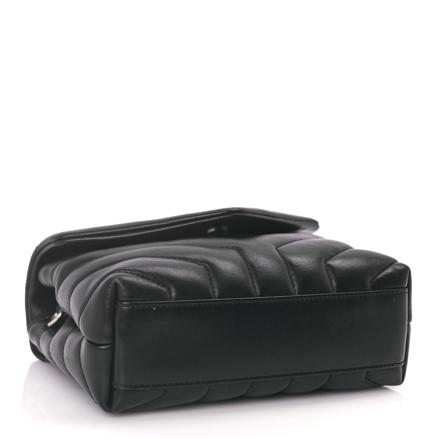 Calfskin Y Quilted Monogram Toy Loulou Crossbody Bag Black